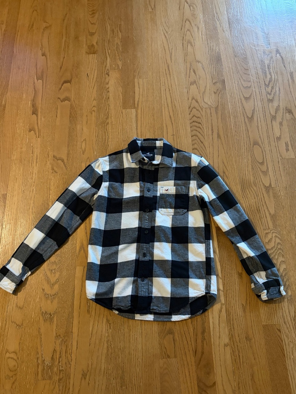 Hollister Long Sleeve Plaid Button Down Shirt Size XS